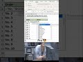 Automatic number list in excel #exceltutorial #exceltips #exceltricks #spreadsheets
