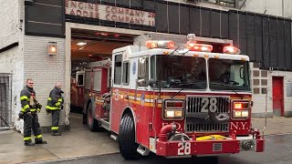 FDNY Engine 28 And Ladder 11(Spare) Responding