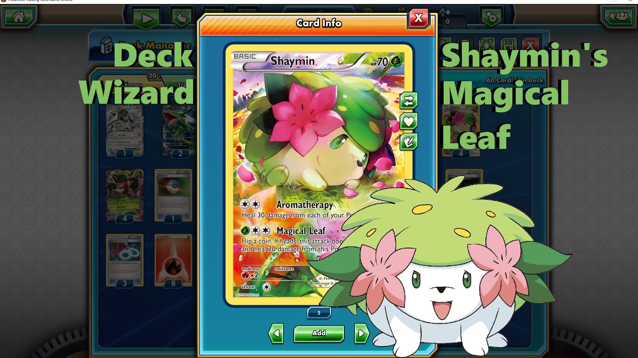 Deck Wizard Ep 26 -Shaymin's Magical Leaf- Pokemon Trading Card Game Online - YouTube