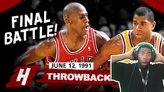 Epic Battle: Jordan vs Magic - 1991 NBA Finals Game 5 Highlights.