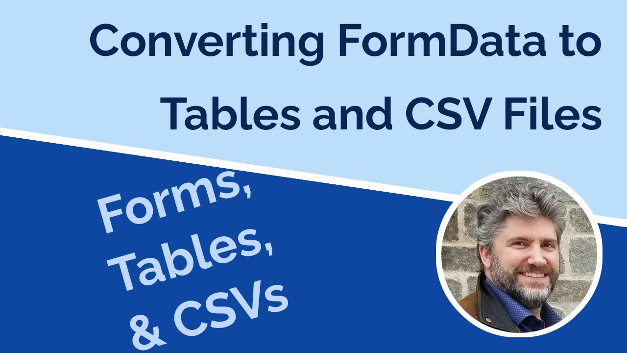 Turning Form Data to CSV files with JavaScript - YouTube