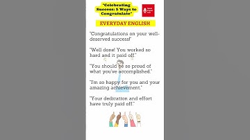 Celebrate SUCCES - 5 ways to Congratulate #shorts #ytshorts #youtubeshorts #trending