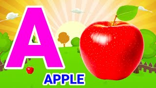 A for Apple abcd alphabet videos kids learning toddlers video nursery rhymes alphabet video