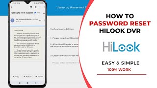 Hilook dvr password reset | hilook dvr forgot password