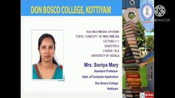 LECTURE 1.1- MULTIMEDIA SYSTEM-CONCEPT OF MULTIMEDIA SYSTEM- BCA SEM 6