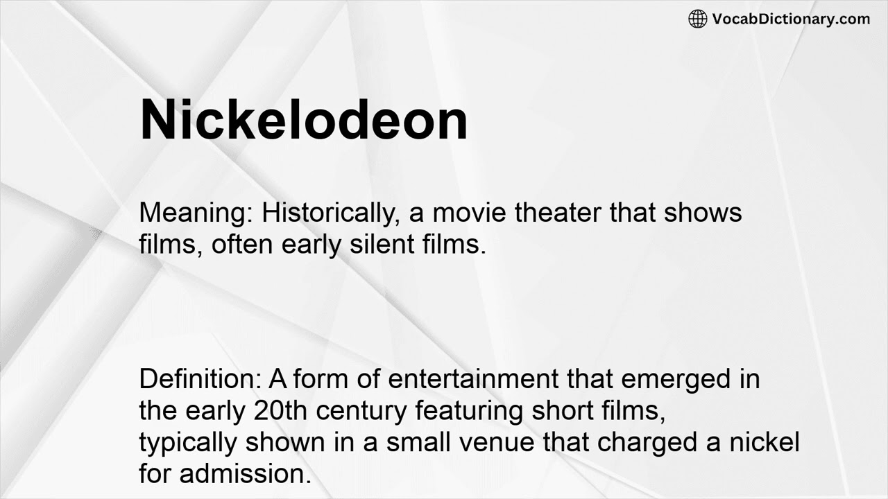 Nickelodeon Meaning