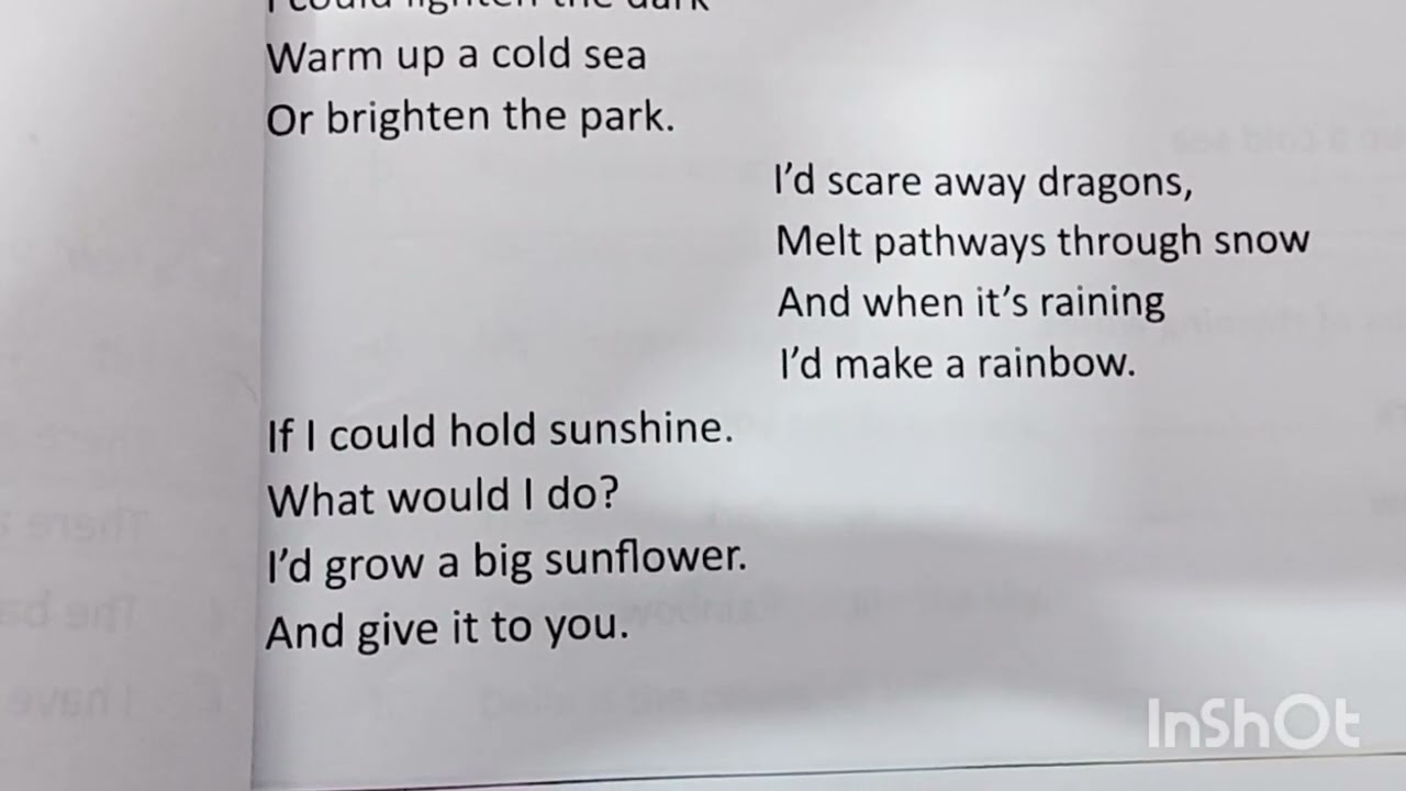 Sunshine poem 
