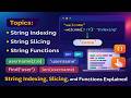 Python String Indexing, Slicing & Functions Explained in Hindi | Full Beginner Tutorial
