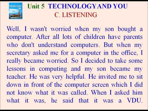 unit 5 listen technology and you listening