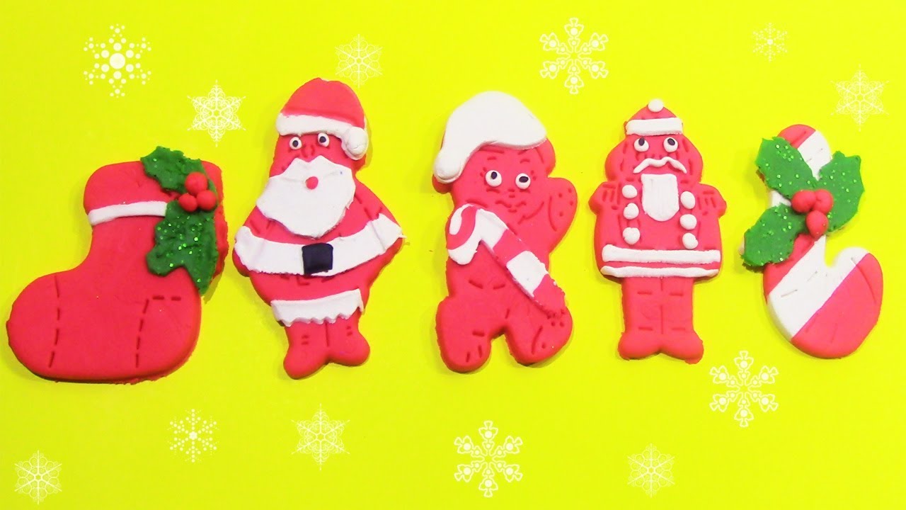 How to Make Santa Claus with Play Doh for Kids - DIY Santa Clasus Socks