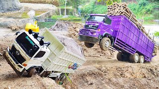 BIKIN MERINDING Truk Hino 500 Trinton STANDING Tinggi Truk OFROAD Truk Oleng Laka Lintas Rc Truk
