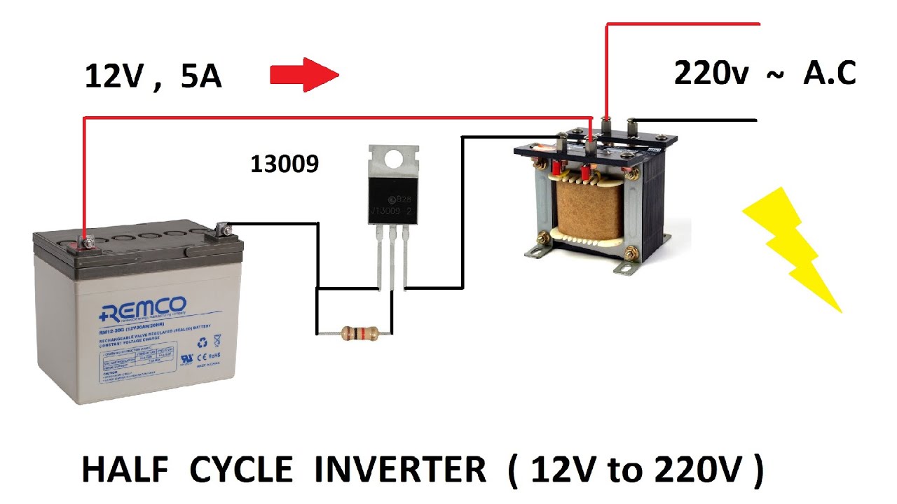 12v DC to 220v AC Converter ( INVERTER without IC ) using UPS Transformer 