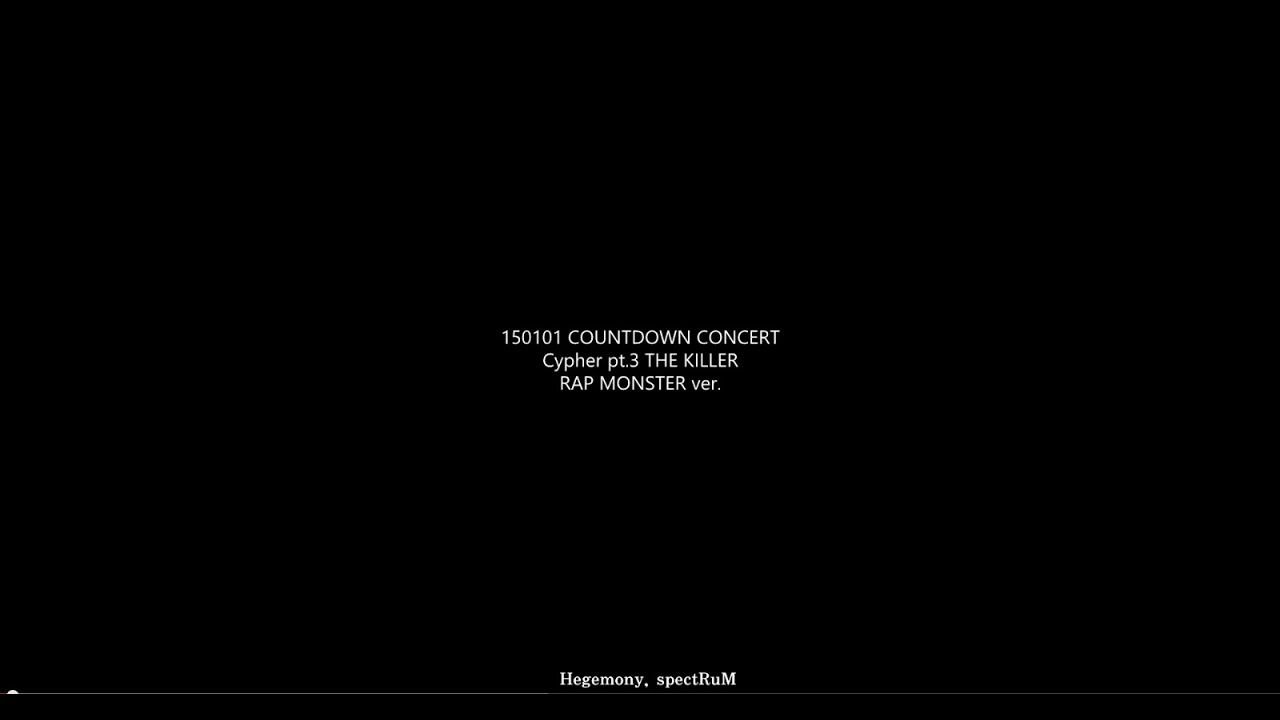 150101 COUNTDOWN concert - Cypher pt3 THE KILLER : RapMonster ver.