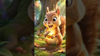 🐿️ The Squirrel Who Found a Magic Acorn! 🌰✨ | Cute Kids Story #shorts