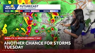 Another chance for storms Tuesday afternoon and evening