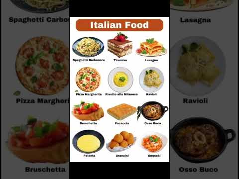 بعض أسماء الوجبات الإيطالية باللغة الإنجليزية انجليزي 