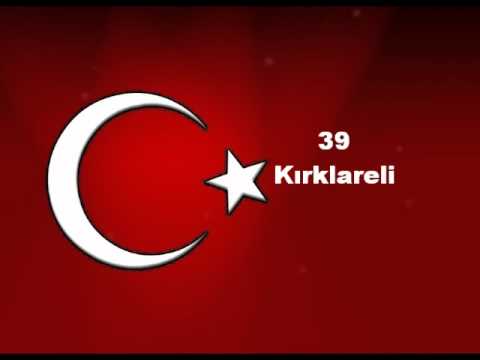 81 ilinin yer aldığı il plaka numaraları