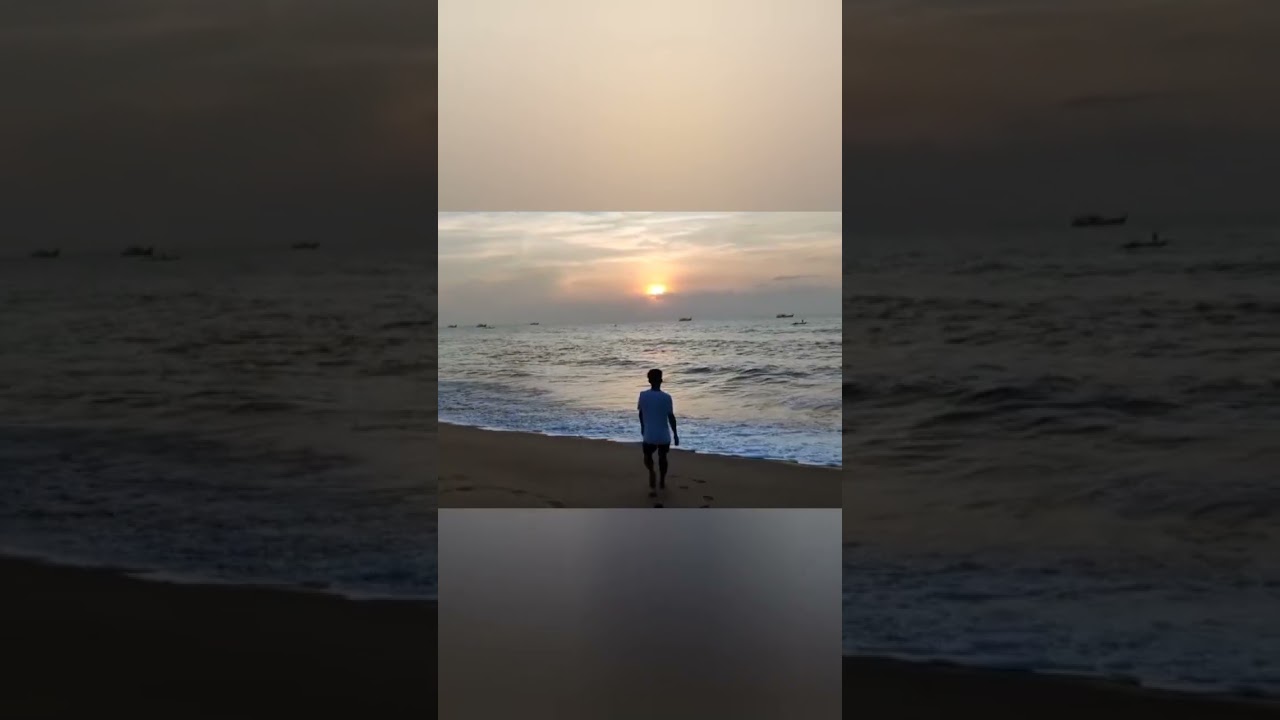 sunrise at pondicherry University beach 