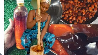 Palm oil ||make palm oil from scratch with a tip from sweet Adjeley