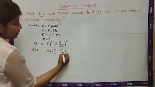 In what time will Rs 1000 amount to Rs 1331 at 10% per annum compounded annually #mathsclass8th
