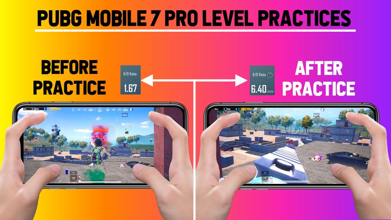PUBG MOBILE 7 PRO LEVEL PRACTICE | NOOB TO PRO TIPS AND TRICKS