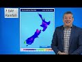 NZ RainWatch: Scattered showers with a number of cold fronts