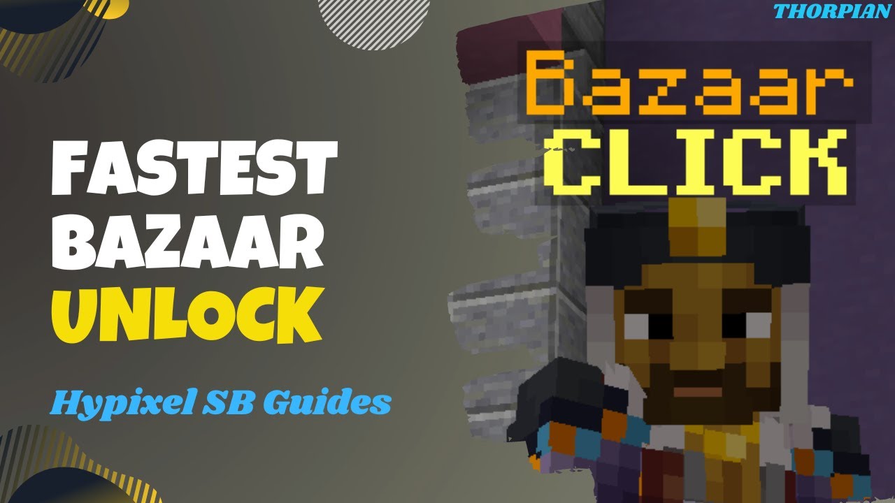 Unlock the Skyblock Bazaar FAST (Hypixel Starter Guide Part 1) - YouTube