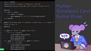 Python: Simulated Card Game Draw