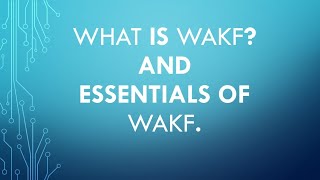 Apa itu wakaf | Arti wakaf DAN Hal-hal penting dalam wakaf yang sah.