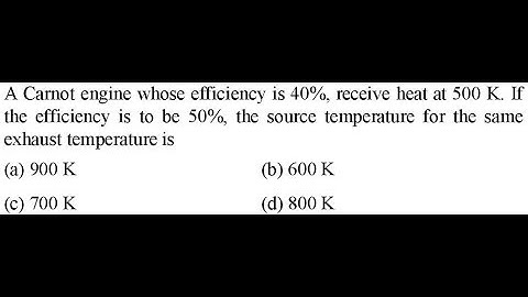 A Carnot engine whose efficiency is 40%, receive heat at 500 K. If the efficiency is to