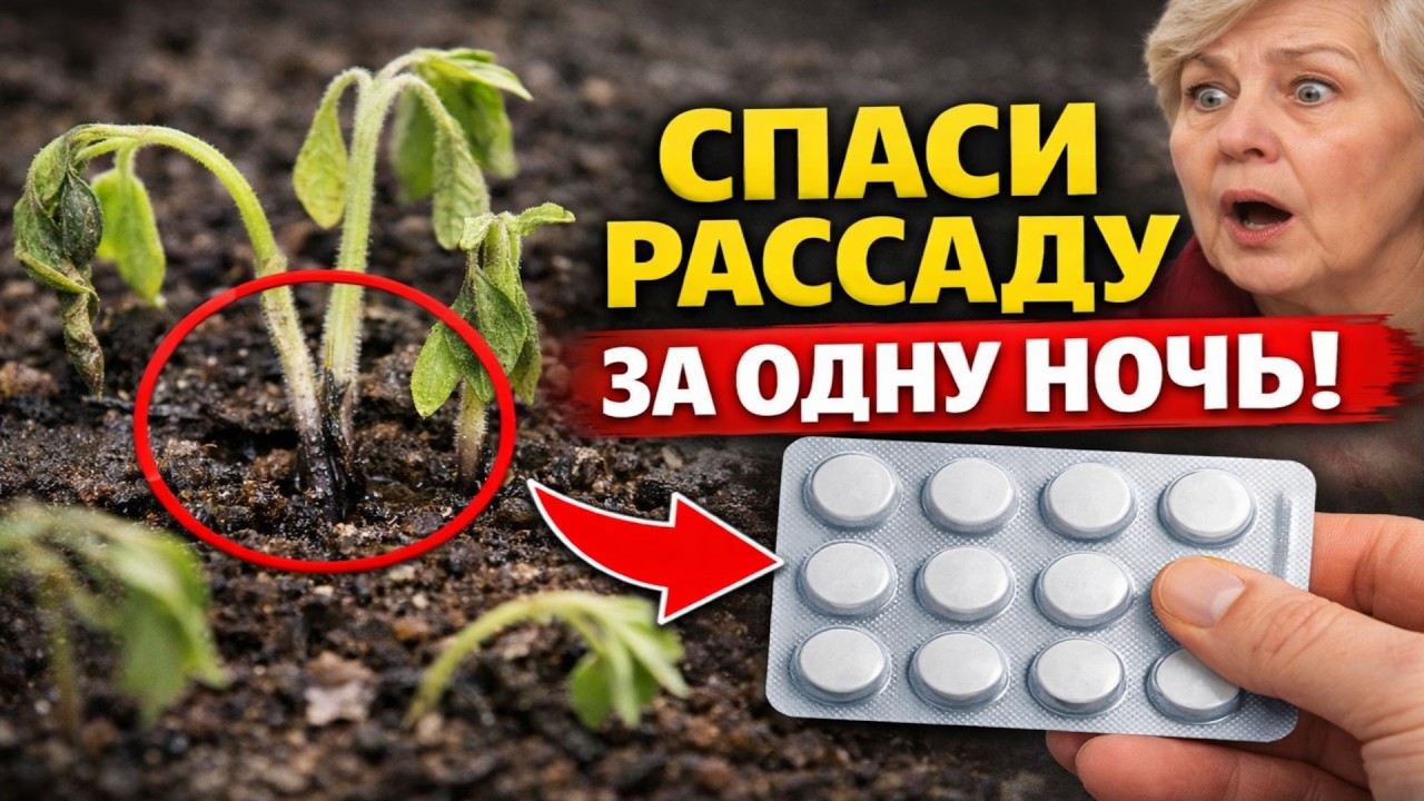 РАССАДА ГИБНЕТ ЗА НОЧЬ? 😱 Вот как СПАСТИ ВСЁ копеечным средством из АПТЕКИ!