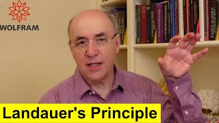 Stephen Wolfram on Landauer's Principle/Limit