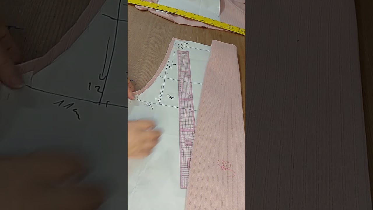 خياطة#couture #ensemble  pantalon et liquette #tendance tissu côtes 