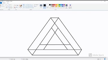 Infinite Illusion Triangle tutorial using MS- Paint