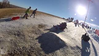 Crazy Sledding at Ruby Hill Rail Yard   Denver, CO