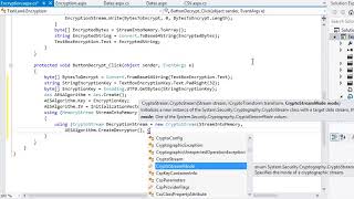 ASP.NET 4.5 Expert Skills Lesson 3-3: Decrypt data using the AES standard