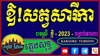 ឱសត្វសារិកា - ភ្លេងសុទ្ធ ?អកកេះ?  - បទស្រី _Cover Music Orsat Sarika ??_By Angkor Karaoke.