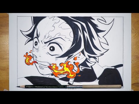 Speed Drawing RENGOKU, YORIICHI & TANJIRO - Kimetsu no Yaiba Demon Slayer  (Sun Breathing) 7k SUBS 