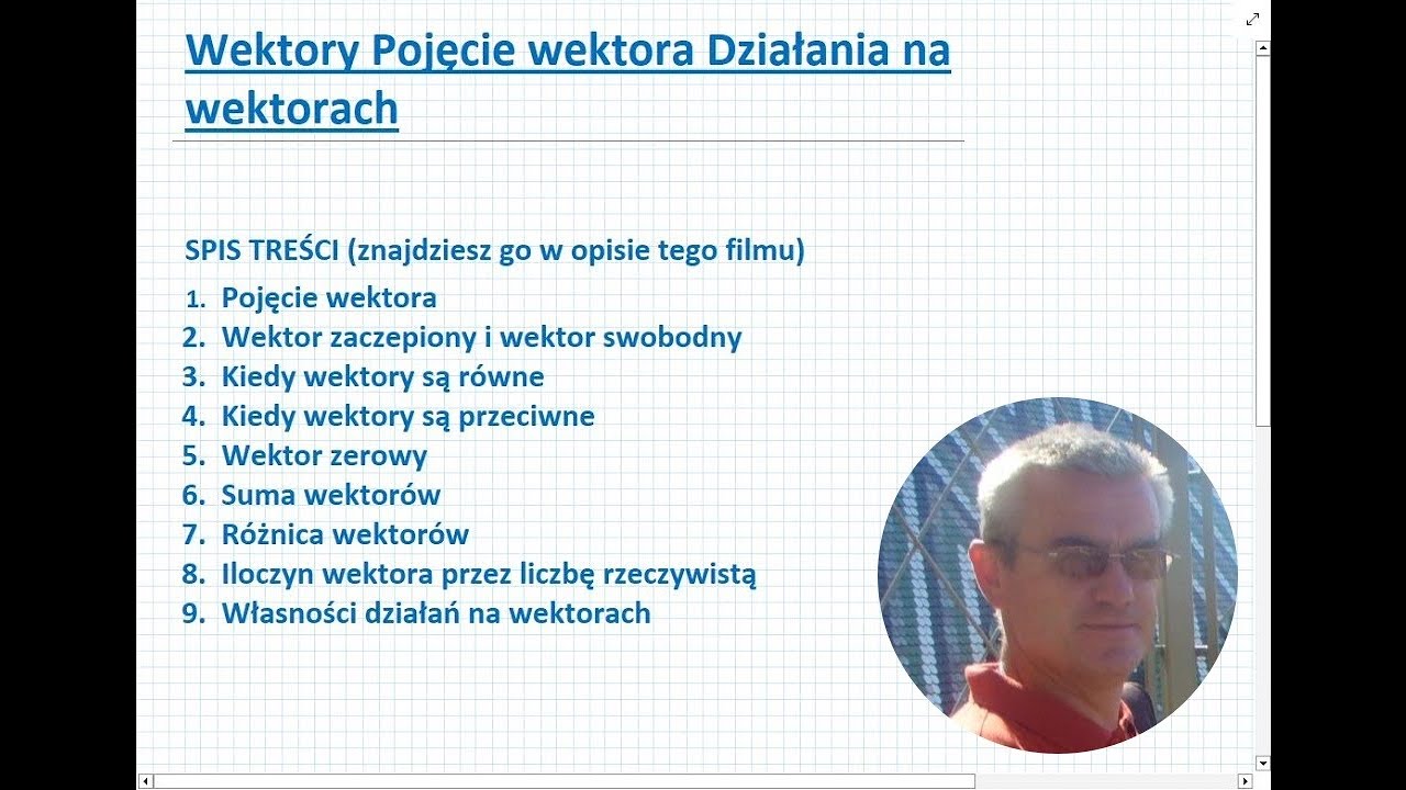 Wektory Pojęcie wektora Działania na wektorach  - Matematyka Liceum i Technikum