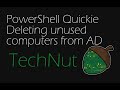 PowerShell Quickie: Deleting unused computers from AD