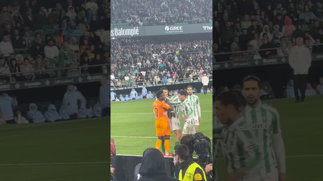 Argument between vini and real betis players 