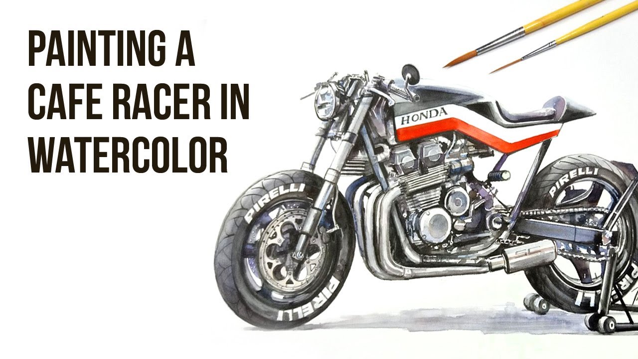 I painted this custom CBX 750 by Crew moto in watercolor : r/CafeRacers