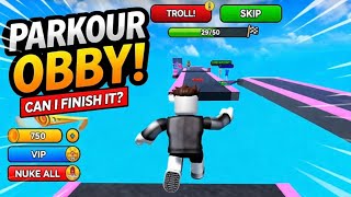 I Tried Parkour Obby in Roblox… This Was Harder Than I Thought 😳🔥