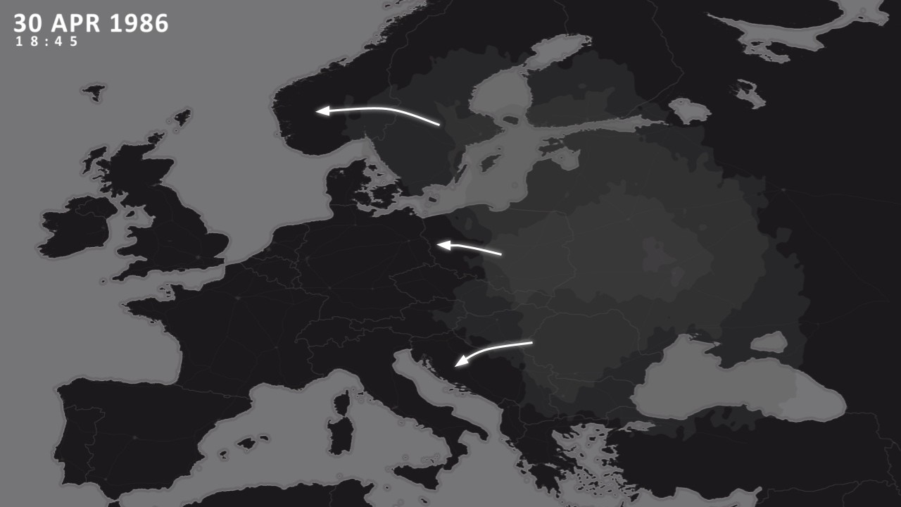 Chernobyl Disaster Fallout Fallout Spread Every Minute - YouTube