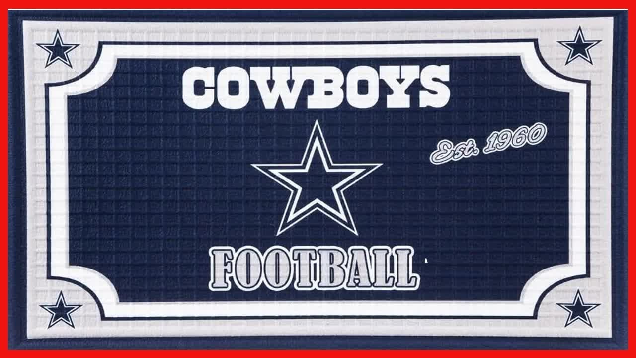 Team Sports America NFL Dallas Cowboys Embossed Outdoor Safe Mat