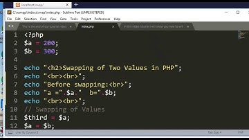 Swapping of Two Numbers in PHP