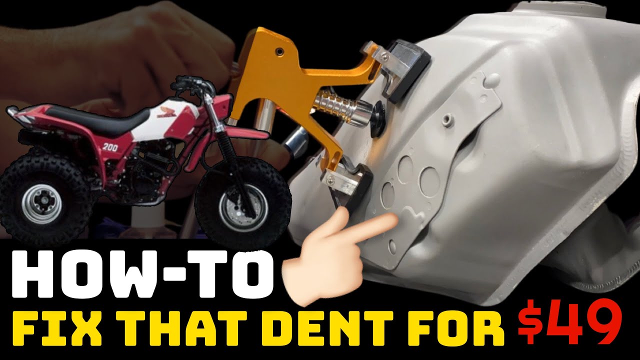I cant believe it worked… Paintless dent repair kit on a ATC200X Gas Tank