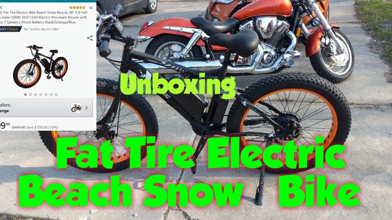 Unboxing Ecotric Electric Fat Tire Beach Snow Bike