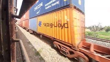 Double Decker Train | Double Stack Container With WDG4G 49228 Gandhidham #nwr #jaipurphulerasection