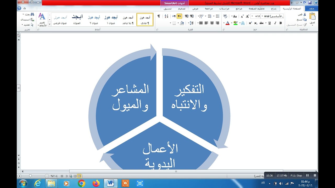 المحاضرة(1) سيكولوجية التعلم ( مفهوم التعلم وخصائصه)